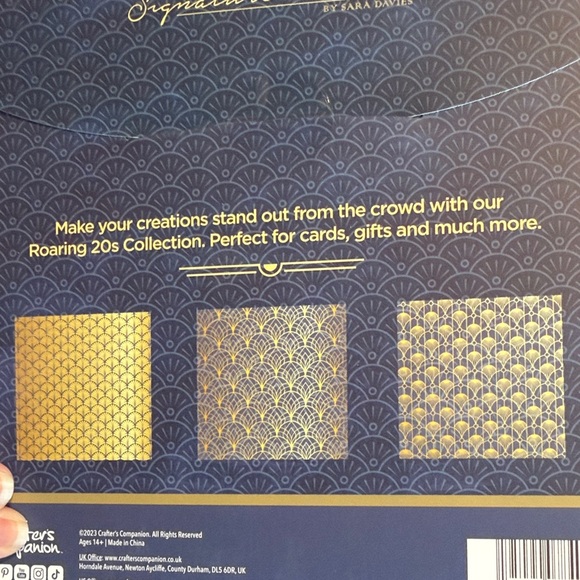 Crafters Companion The Roaring Twenties 8x8 Luxury Foiled Acetate - Picture 2 of 2